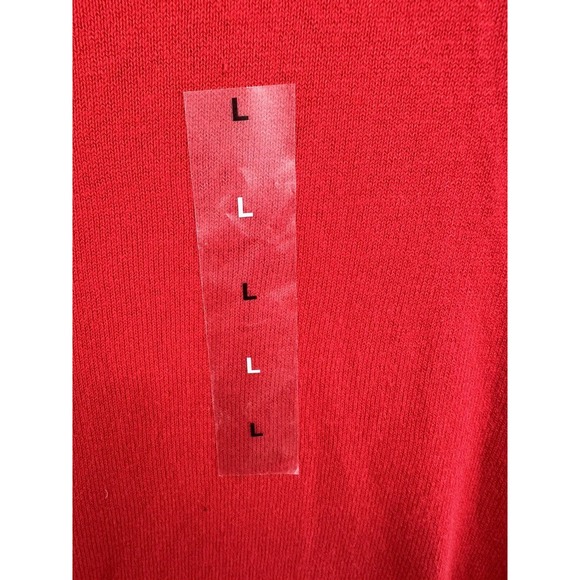 Alfani Mens V Neck Pullover Sweater, Cherry Candy Red, Size Large - Picture 5 of 10